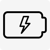Icon representing battery-powered operation