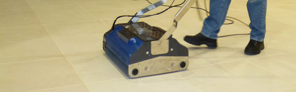 Hard floor cleaning using Duplex 620 industrial floor cleaning machine.