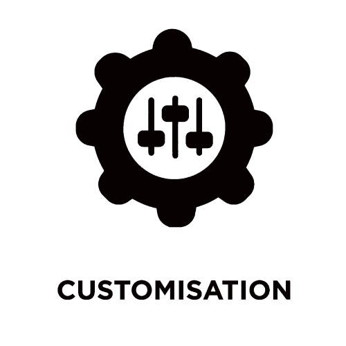 Icon depicting the customised feature offered by Duplex Cleaning Machines.