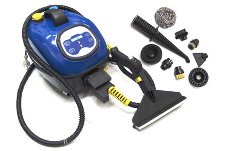 The Jetsteam Evo Detergent steam cleaner, showcasing its industrial-strength tools designed for the toughest cleaning challenges.