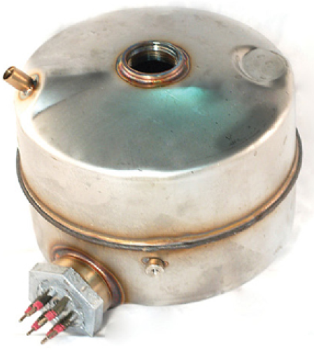 Image of the 1.5L self-cleaning boiler used in the JecVac Boiler.
