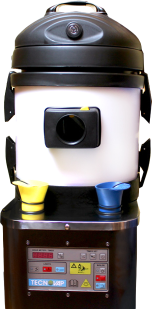 Front view of the JetVac Inox steam vacuum cleaner.