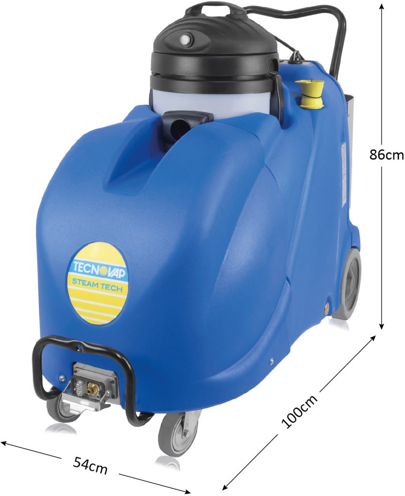 The Jetvac Major steam cleaner, showcasing its powerful steam output and versatile accessories for comprehensive cleaning.