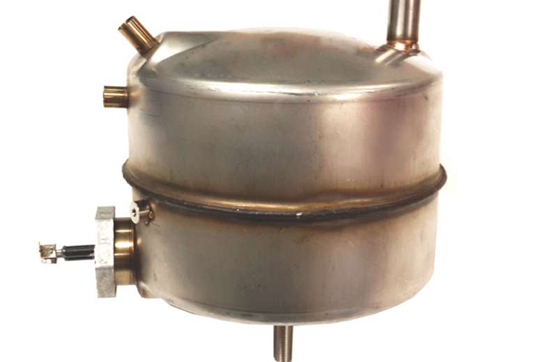 Detailed view of the boiler component in the Jetsteam Tosca Commercial Steam Cleaner by Duplex Cleaning Machines.