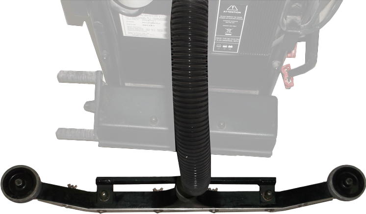 The Batvac50 equipped with an extra wide squeegee, enhancing its cleaning efficiency on large surfaces.