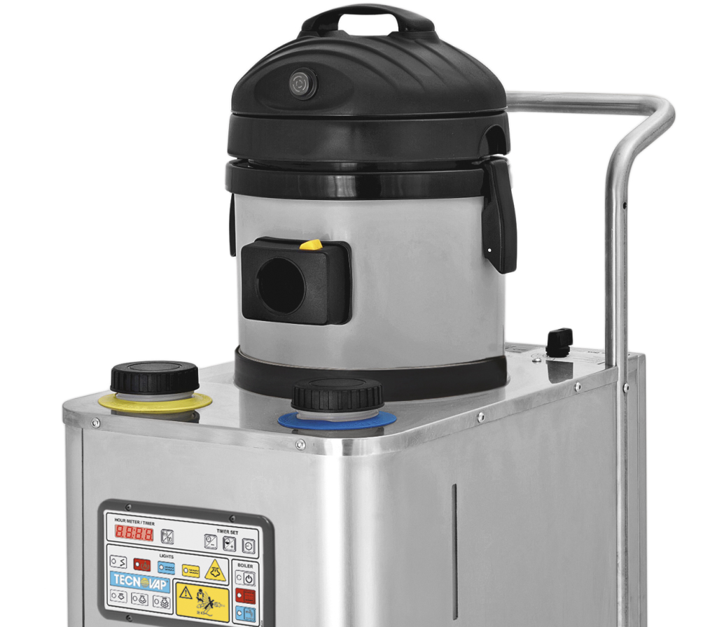 Jetvac Force's powerful vacuum in action, seamlessly extracting dirt and moisture post-steam cleaning.