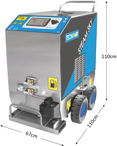 The Steam Sky steam weader machine's dimensions