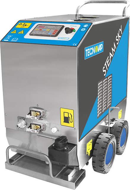 Image showcasing the 'Steam Sky' system, a part of the Steam Weed Control Removal technology, designed for high-efficiency weed management in outdoor spaces.