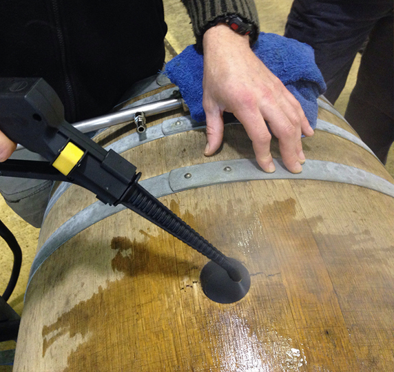 Image highlighting the sustainable and eco-friendly approach of the Wine Barrel Cleaning System, using steam technology for environmentally conscious cleaning.