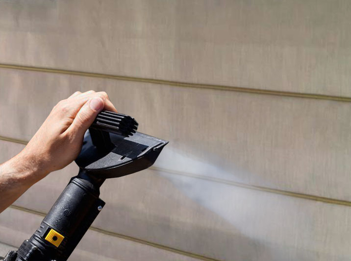 Image depicting the efficient cleaning of curtains, glass windows, and drapes in caravan parks using Duplex's advanced steam cleaning technology.