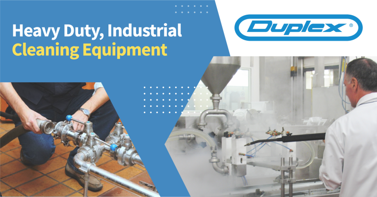 Banner image featuring a range of industrial cleaning equipment from Duplex Cleaning Machines, suitable for various industrial applications.