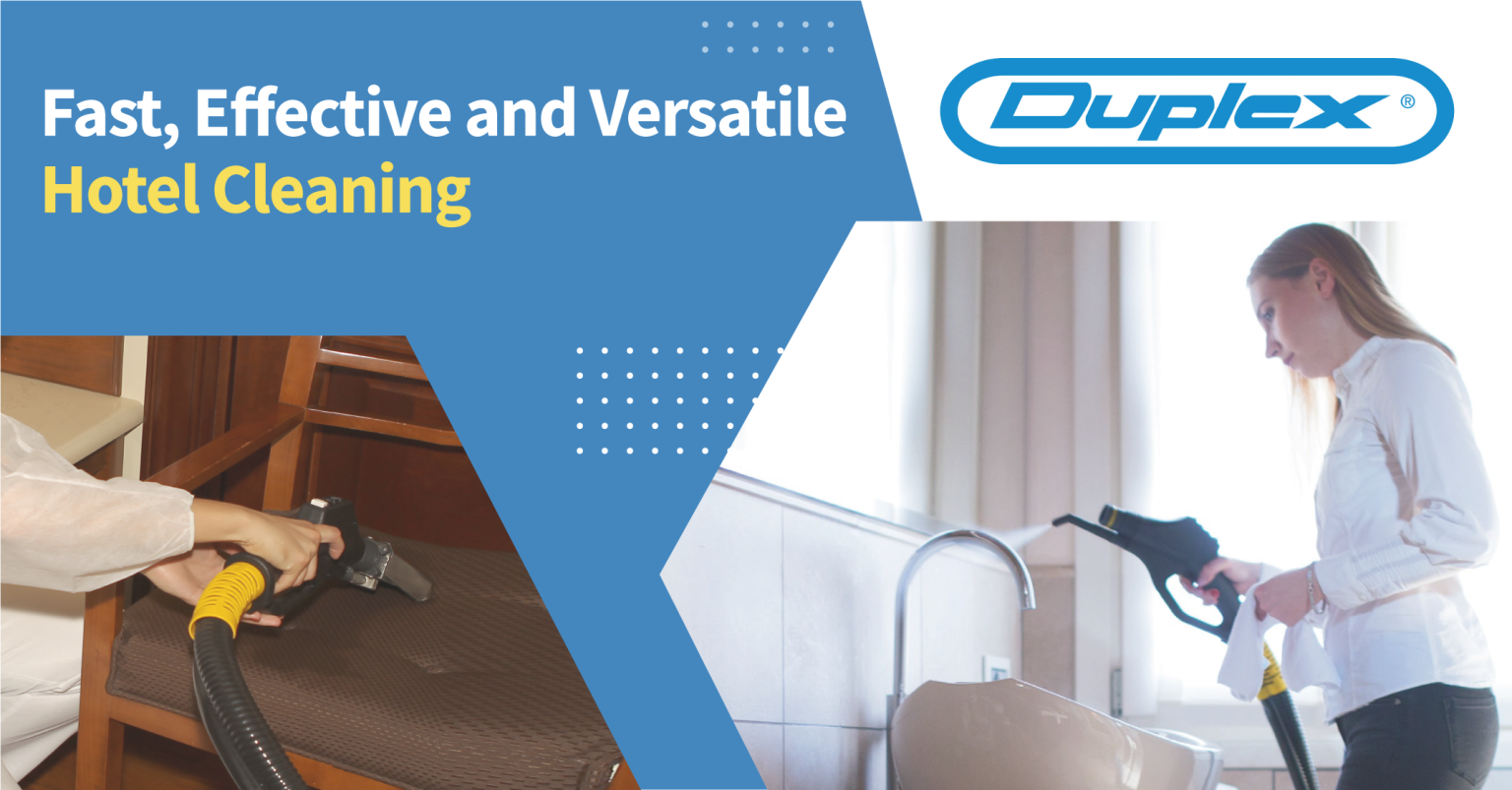 Banner image featuring Duplex's advanced cleaning solutions for hotels, ensuring top-tier hygiene and guest satisfaction.