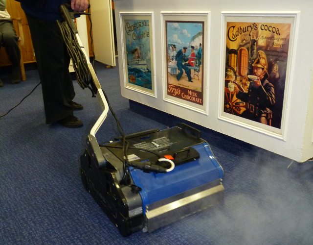 Image illustrating the specialised process of maintaining, cleaning carpets, and treating bedbugs and spills in a hospital setting.