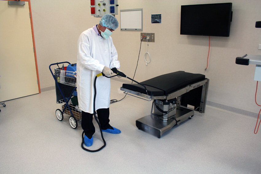 Image depicting the deep cleaning and sanitisation process of medical mattresses, ensuring hygiene and patient comfort.