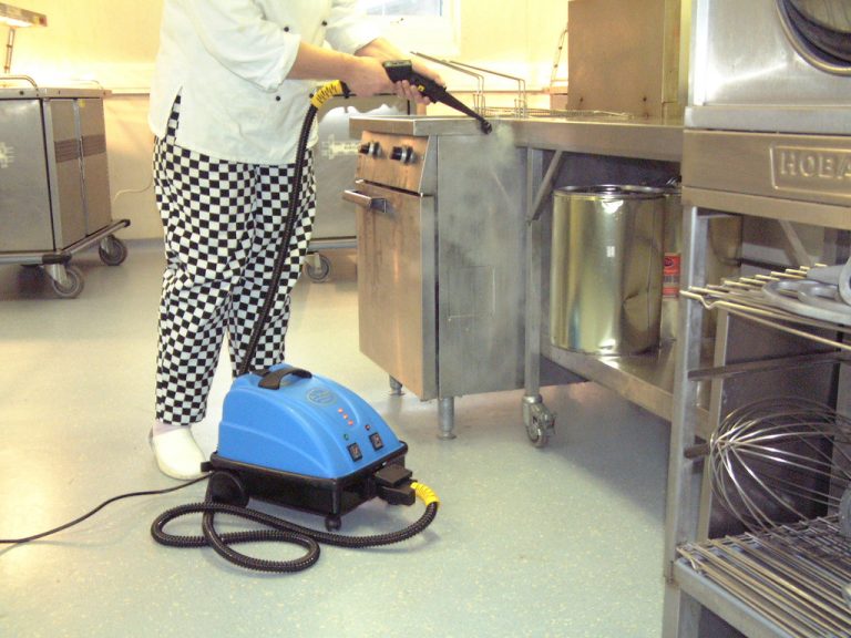 Image showcasing the thorough and efficient cleaning of a youth hostel kitchen, ensuring a hygienic and welcoming cooking space.