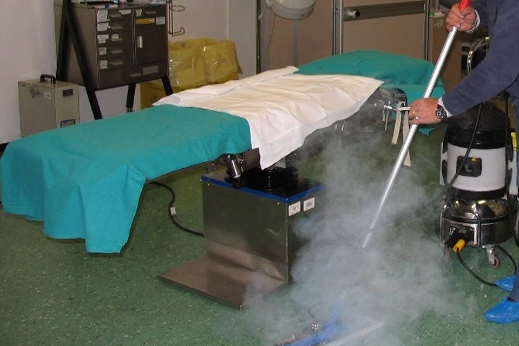 Image displaying Duplex Cleaning Machines' thermal sanitisation equipment, effectively disinfecting various surfaces in animal facilities.