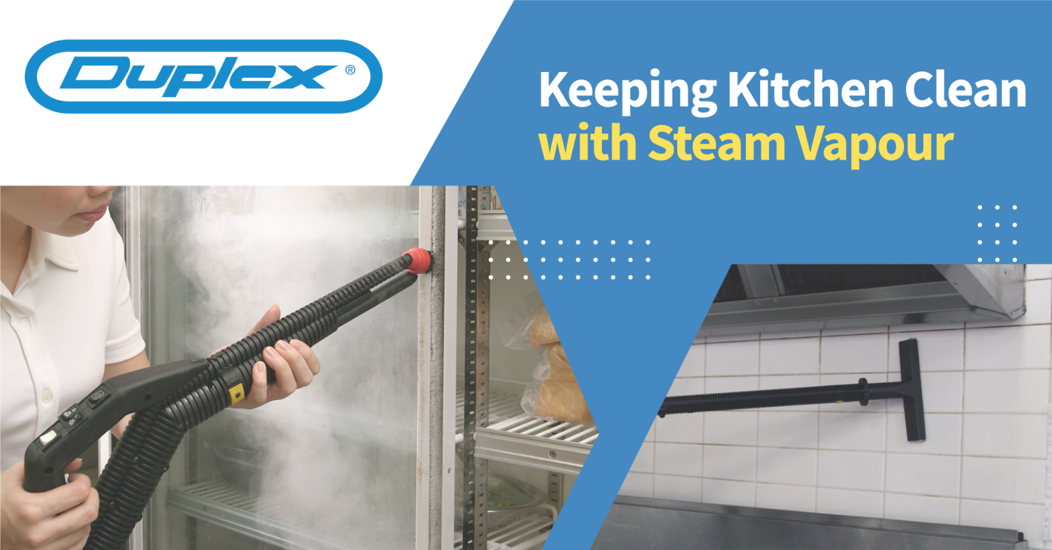 Banner image displaying Duplex Cleaning Machines' innovative solutions for fast and hygienic kitchen cleaning.