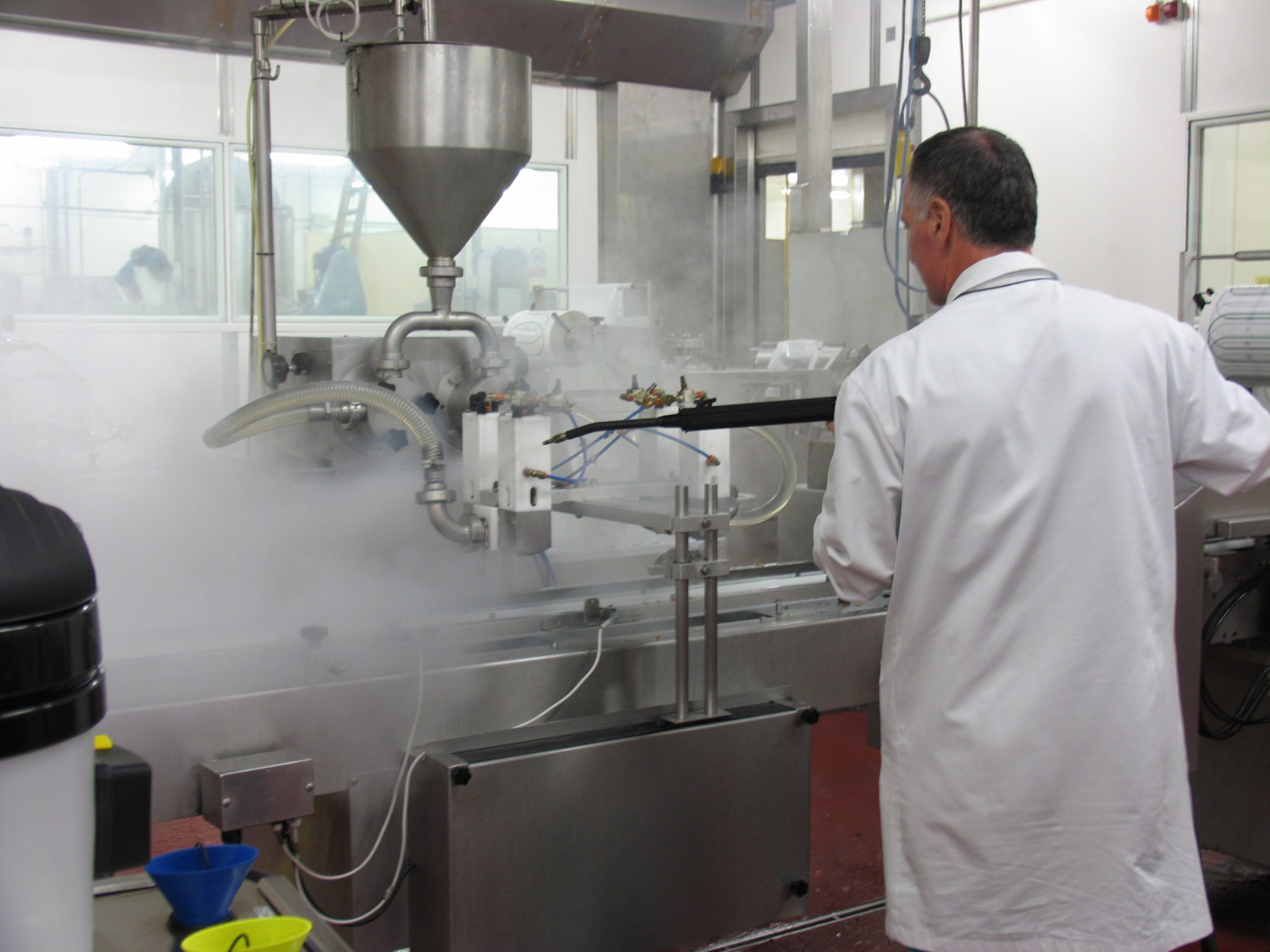 Image showcasing heavy-duty cleaning equipment designed for large-scale area cleaning and deodorising in industrial engineering settings.