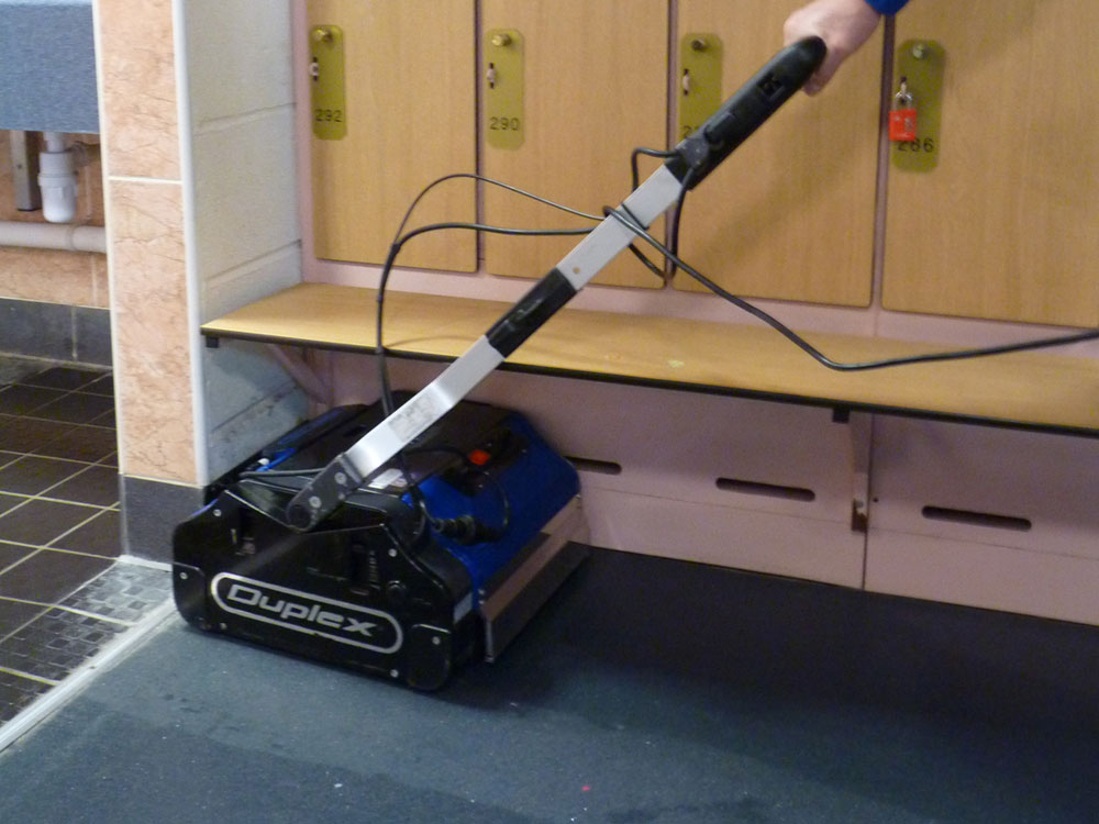 Image showing Duplex Cleaning Machines' solutions for cleaning carpets in massage and day spas, focusing on bed bug treatment and spill removal.