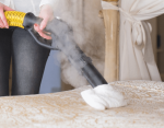 Image showcasing Duplex Cleaning Machines' methods for effectively cleaning and sanitising mattresses and beds in massage and day spa facilities.