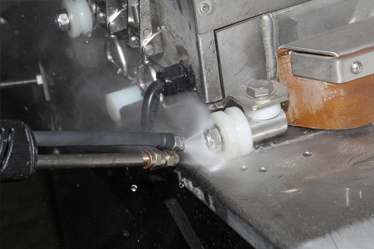 Image illustrating detailed cleaning and restoration of equipment at a mining site using advanced Duplex Cleaning Machines, emphasizing precision and efficiency.