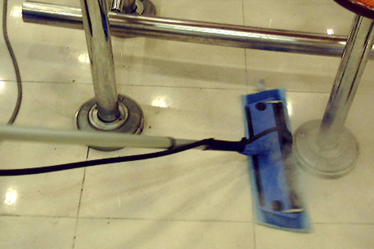 Image showcasing Duplex Cleaning Machines' equipment designed for the hygienic cleaning of canteen floors and food preparation areas in schools.