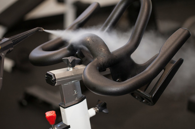 Image displaying Duplex Cleaning Machines' solutions for the chemical-free cleaning of gym and sporting equipment, ensuring hygiene and efficiency.