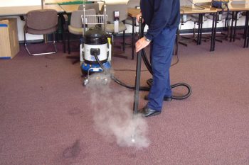 Image displaying Duplex Cleaning Machines' equipment for rapid removal of chewing gum and stickers from university and TAFE environments.