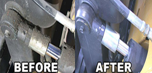 Before and after image showcasing the effectiveness of versatile cleaning accessories on various surfaces, demonstrating significant improvement in cleanliness and hygiene.
