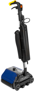 The Duplex Lithium floor scrubber, showcasing its ultra-compact design and battery-powered efficiency for versatile floor cleaning.
