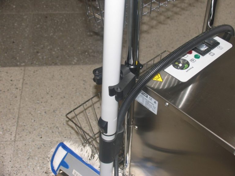 Image of the Thermoglide steam mop attachment used with the Duplex commercial steam cleaning machine.
