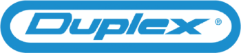Duplex Cleaning Machines logo with white background