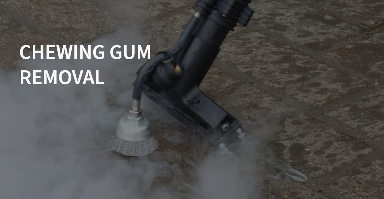 Chewing gum removal machine banner