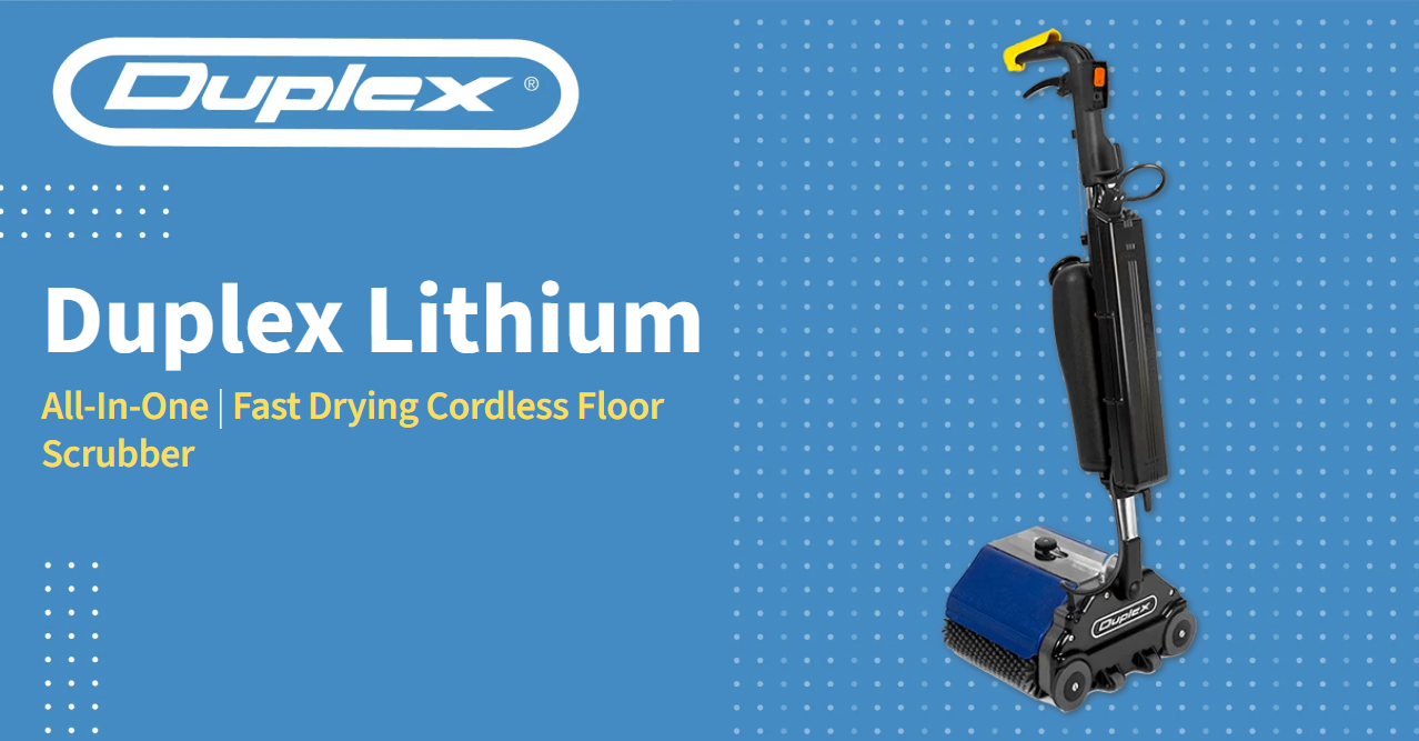 Duplex lithium small cordless floor scrubber