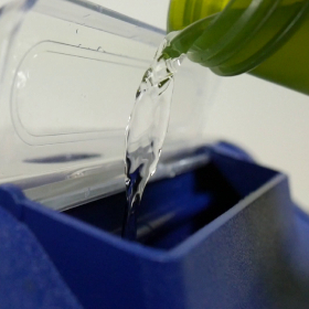 Fill in solution tank with water
