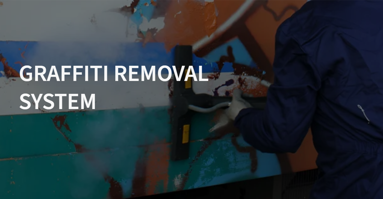 Graffiti removal cleaning machine banner