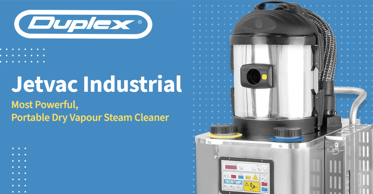 Jetvac Industrial steam vacuum cleaner for industrial use banner
