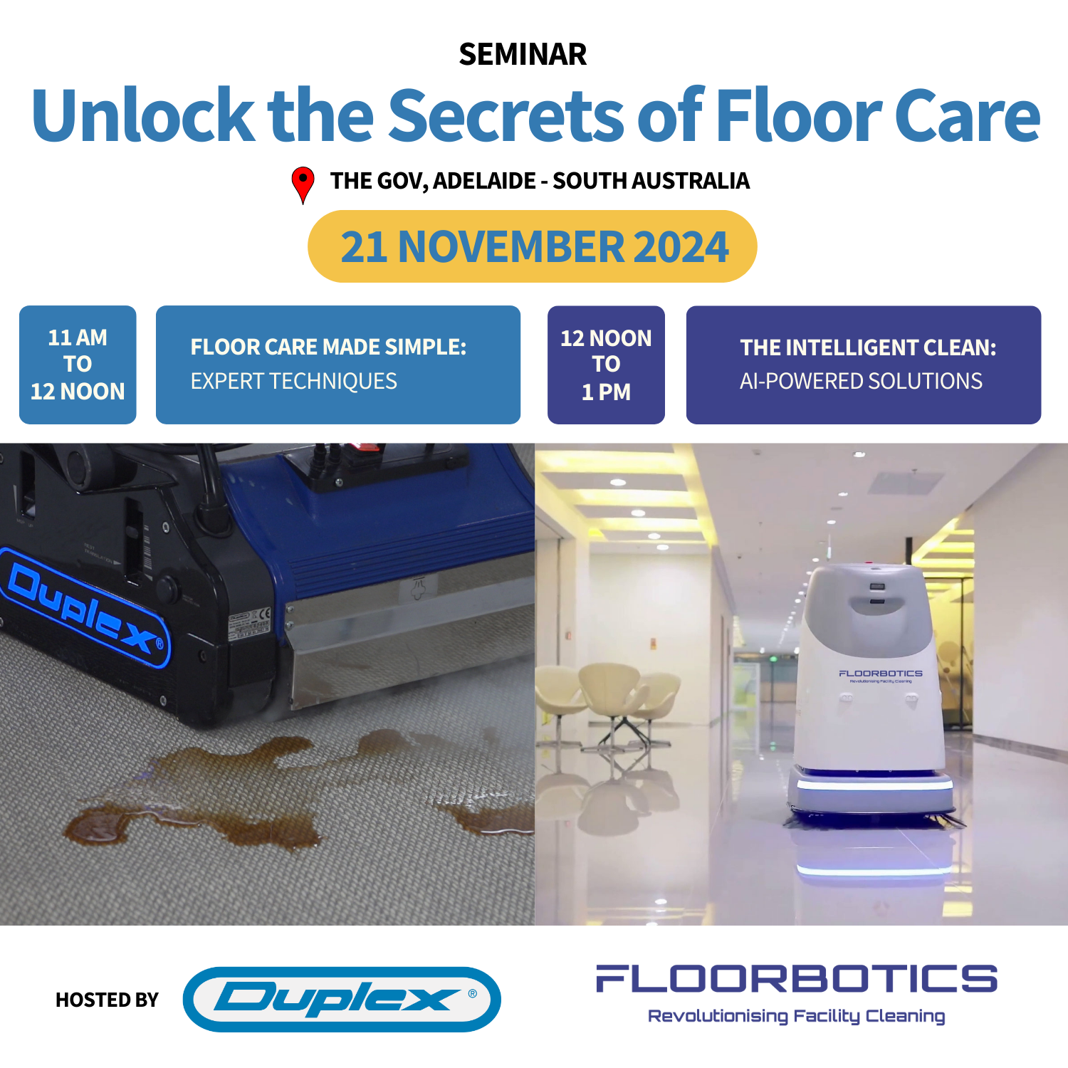 Unlock the secrets of the floor care seminar in South Australia on 21 November 2024