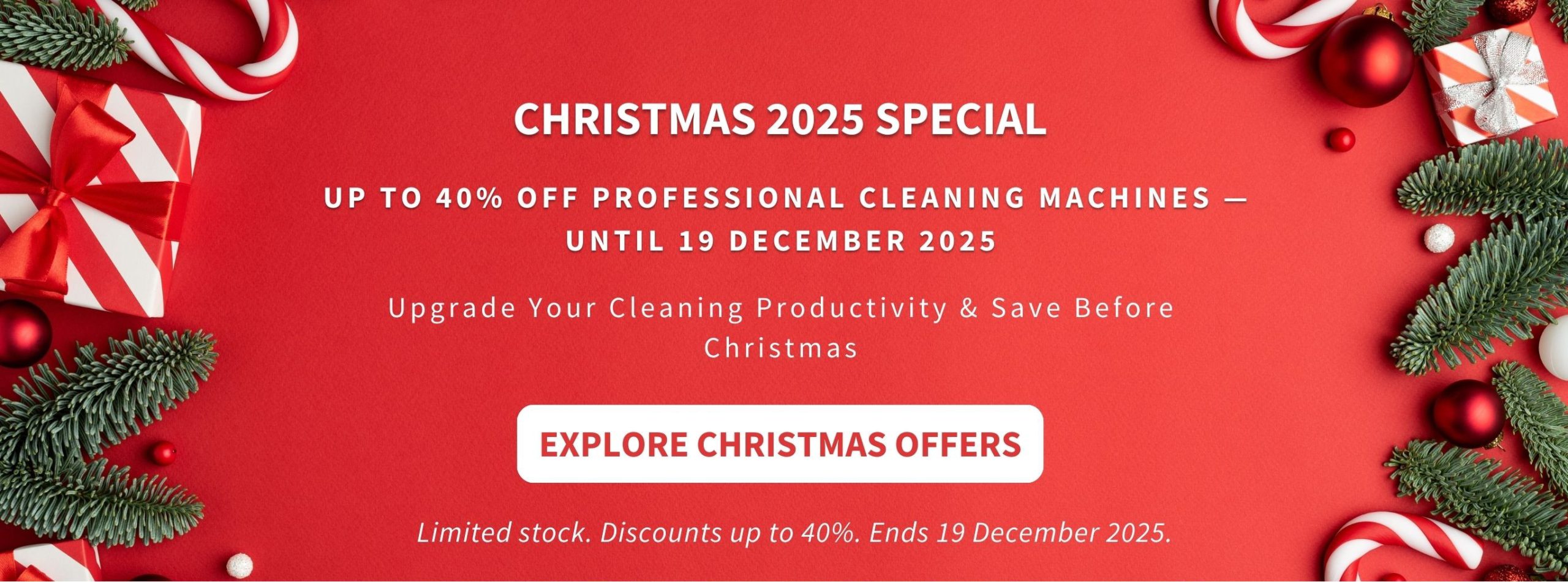 Up to 40% Off Professional Cleaning Machines — Until 19 December 2025