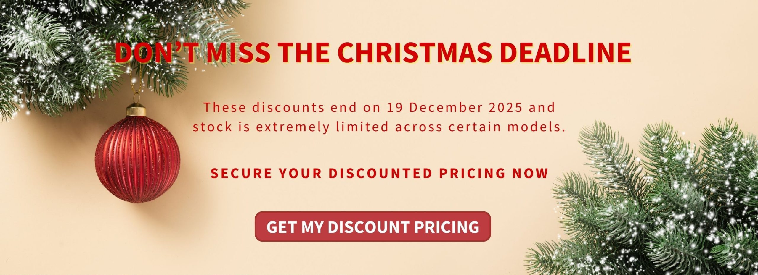 These discounts end on 19 December 2025 and stock is extremely limited across certain models.