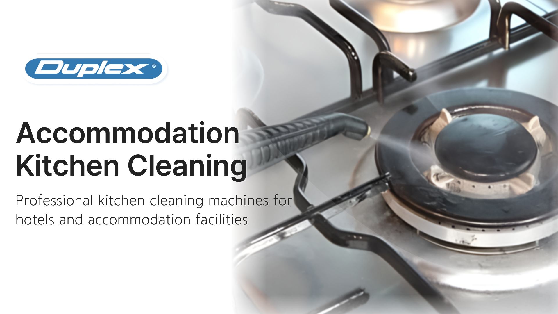 Steam cleaning machine for accommodation kitchen cleaning