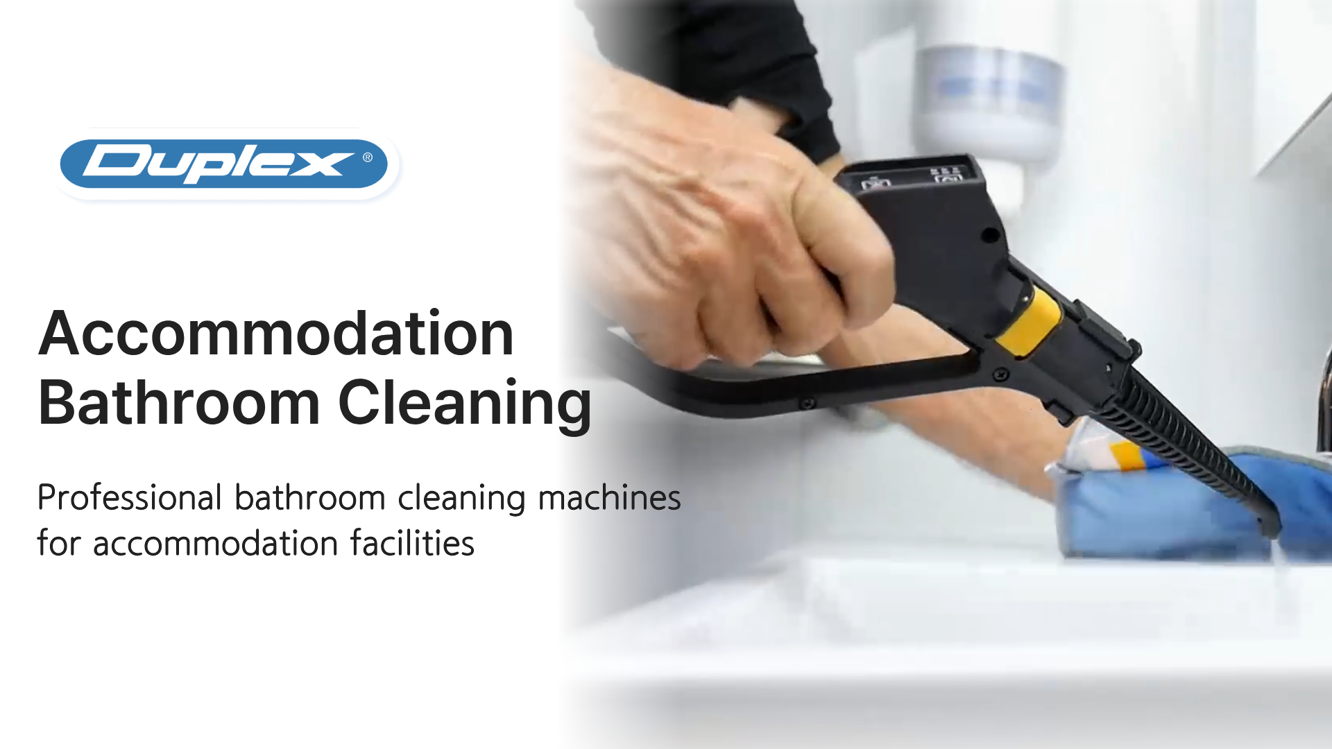 Steam cleaning machine for accommodation bathroom cleaning