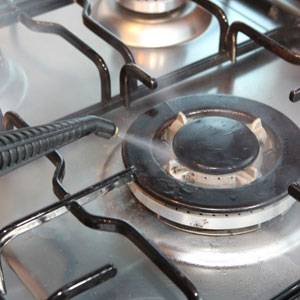 Image showcasing the JetSteam steam cleaner in a accommodation kitchen setting.