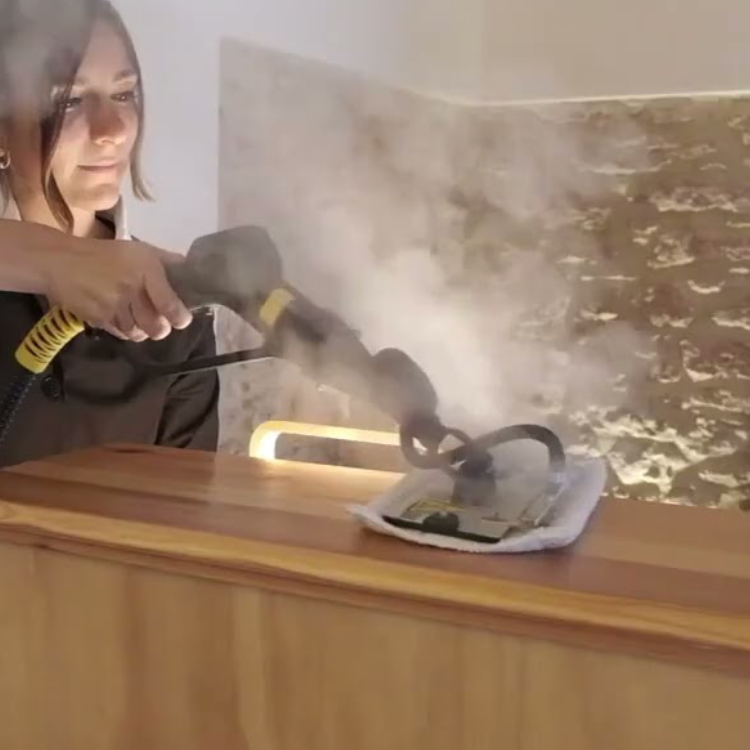 Accommodation cleaning using Mini mop tool